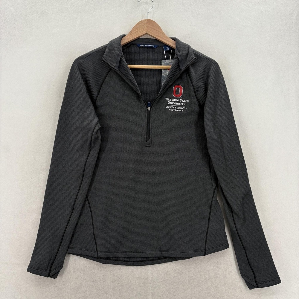 Ohio State Buckeyes Jacket Womens Small NCAA Football Cutter & Buck 1/4 Zip NWT